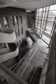 Interior view of construction of the 3rd Addition, looking down from the fourth floor