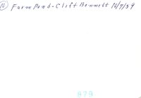 Clift Bennett Farm Pond, 1959