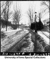 Quadrangle walk in winter, The University of Iowa, 1940s