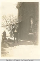 Man on front step