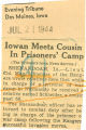 Iowan meets cousin in prisoner's camp