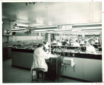 Dental students in a laboratory classroom, The University of Iowa, 1950s