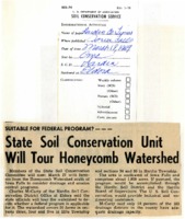 State soil conservation until will tour Honeycomb Watershed. 