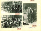 Janitor with engineering students, The University of Iowa, 1910