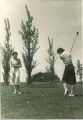 Student golfing, The University of Iowa, 1938