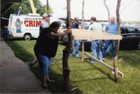 2009 Fair Booth Display Being Built at the Des Moines County Fair in Burlington, Iowa