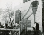 Phi Delta Theta, lawn display, Homecoming, 1951