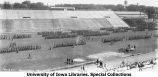 Troop formations on Iowa Field for Governor's Day ceremony, The University of Iowa, 1927