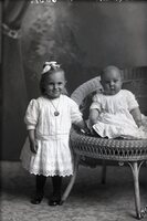 Girl and infant