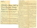 WAACs show off in first review under eyes of commander