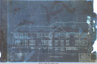 Grey house north elevation blueprint