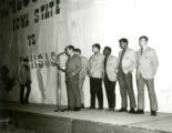 The football team on the night before Homecoming, 1969