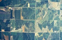 Aerial views of Cherokee County farmland.