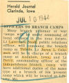 Officers to branch camps
