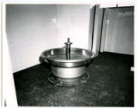 Foot-powered sink in  State Gymnasium locker room