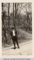 Mr. Taylor standing on the lane