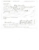 Certificate of Election of Herman Bein to Justice of the Peace, Clay Township, 1916