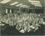 Senior dentistry class of 1916-1917 in Infirmary of Old Dental Building, The University of Iowa, 1916