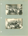 Dining area and lounge with fireplace in Currier Hall, The University of Iowa, ca. 1916