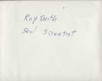 Roy Smith - Soil Scientist.