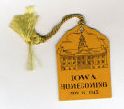 Homecoming badge, November 6, 1943