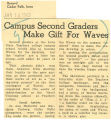 Campus second graders make a gift for Waves