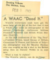 WAAC "dood it"