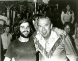 Students with Buffalo Bob at Homecoming, 1973