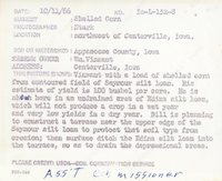 Wm. Vinzant and shelled corn in a trailer from his land, 1966