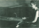 Child having physical therapy in water in Children's Hospital, The University of Iowa, June 24, 1937
