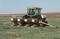 No-till and residue test in sod.