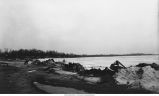 Heaving of ice along margin of Clear Lake, Iowa, late 1890s or early 1900s