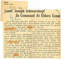 Lieut. Joseph Schwarzkopf in command at Eldora Camp