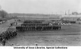 Governor's Day pass and review on Iowa Field, The University of Iowa, 1923