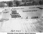 Governor's Day ceremony on field next to Armory, The University of Iowa, 1931