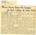 Waves swoop down on campus at state college at Cedar Falls