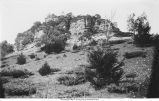 Columns of St. Croix sandstone, Iowa, late 1890s or early 1900s