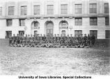 Military company portrait, The University of Iowa, 1918