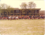 Scottish Highlanders performing at Macalester College, St. Paul, Minn., May 16, 1978