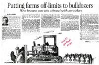 Putting Farms Off-Limits to Bulldozers