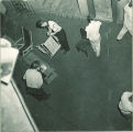 Drama students moving props and furniture, The University of Iowa, 1930s