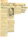 Among 164 Iowa women examined overweight a major cause of WAAC rejections