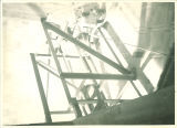 Underside of revolving stage in Theatre Building, The University of Iowa, 1930s