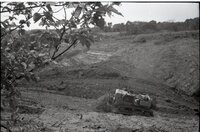 1970s Earthmoving machinery in field