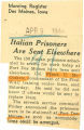 Italian prisoners are sent elsewhere