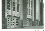 North-east angle of the north entrance of the Main Library, the University of Iowa, 1950s