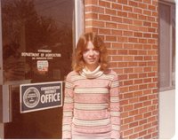 This is Sherry Cole on her last day of training in the Davis County Soil Conservation Office in april of 1977