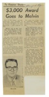 1968 - $3,000 Award Goes to Melvin