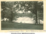 Commencement tent west of Mathematical Science building, The University of Iowa, 1902