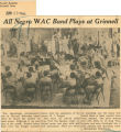 All Negro WAC band plays at Grinnell